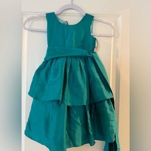 Jenny Yoo Teal Layered flower girl Dress